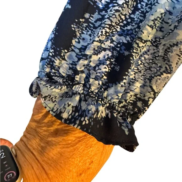 JOIE  PRETTY SHADES OF BLUE PRINT TOP   PLUS: 2X   #6 - Picture 7 of 13